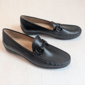 WIRTH Women's Original Moccasins Horsebit Black Leather Loafers Made In Brazil